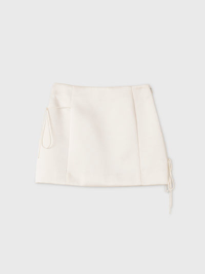 SATIN RIBBON MINI SKIRT