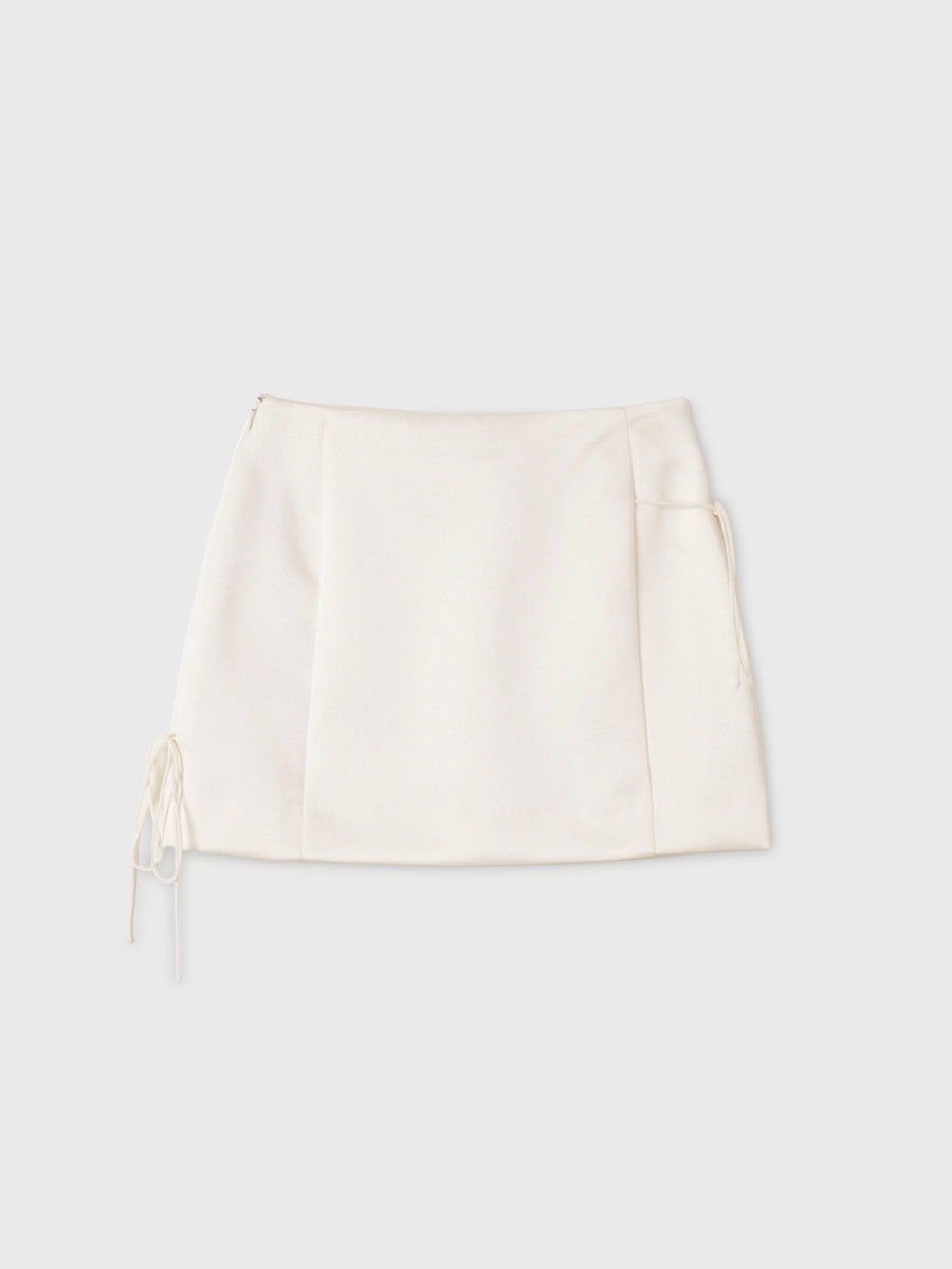 SATIN RIBBON MINI SKIRT