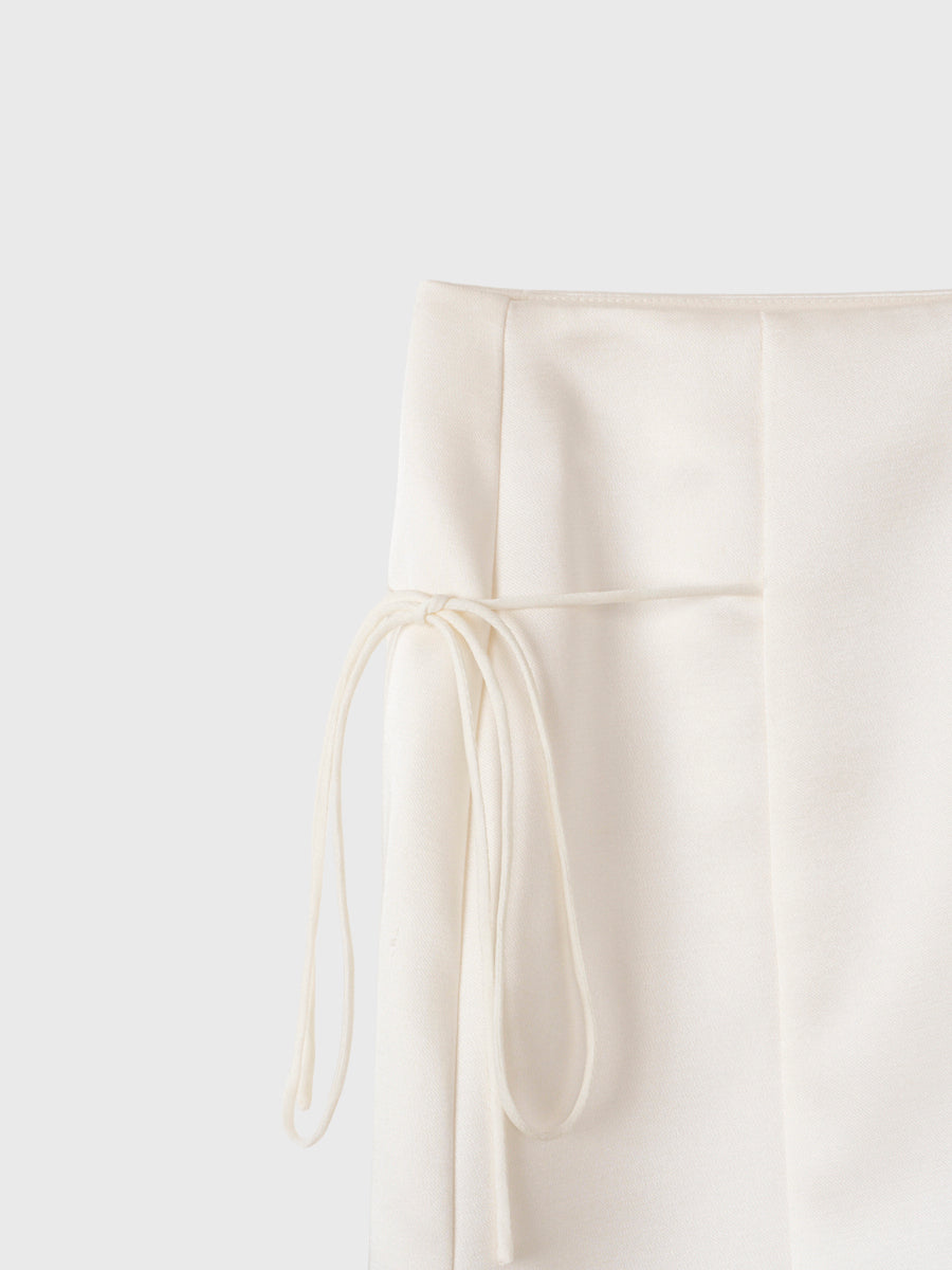 SATIN RIBBON MINI SKIRT