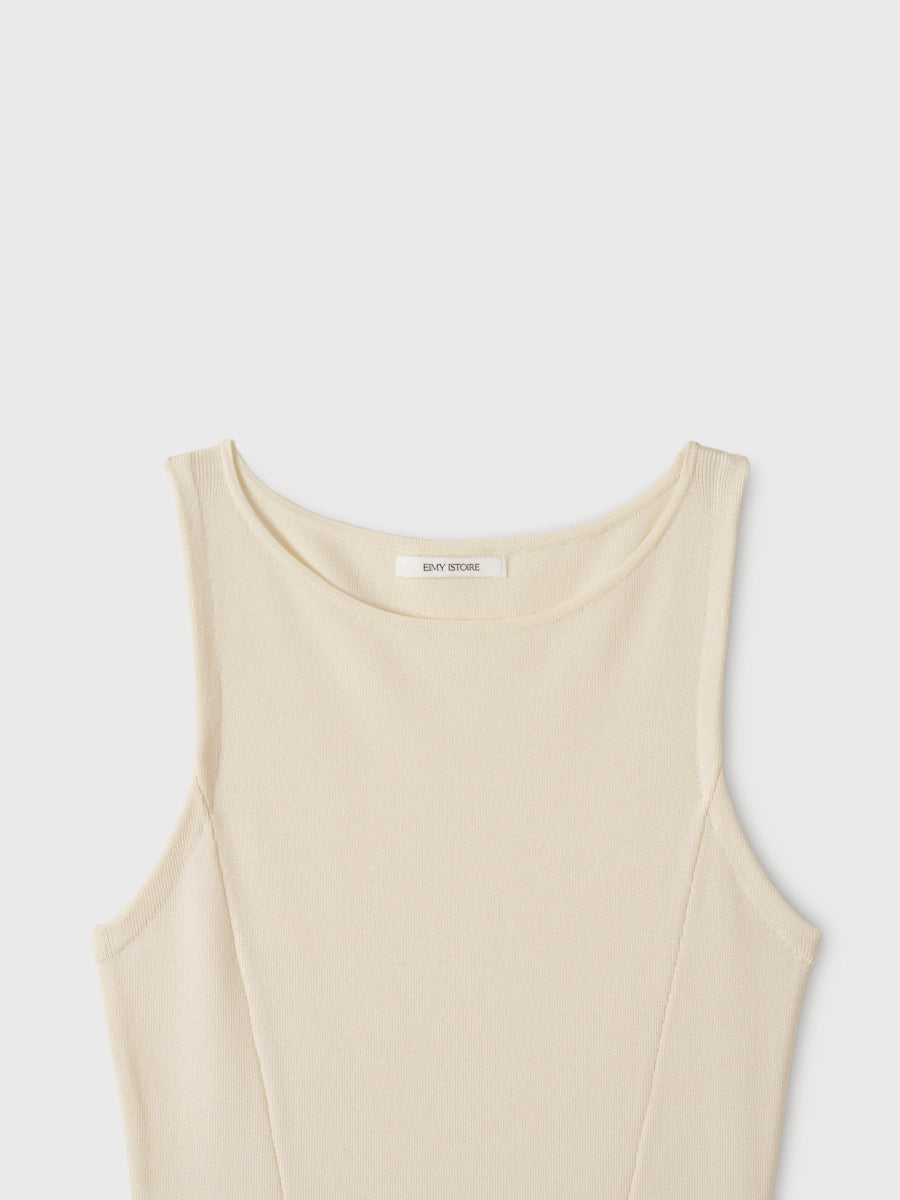 RIBBON HEM KNIT DRESS