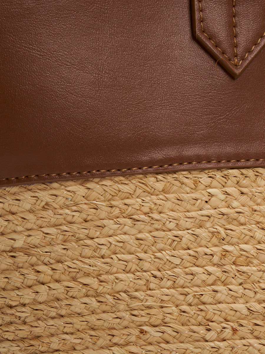 PAPILLON RIBBON STRAW BAG
