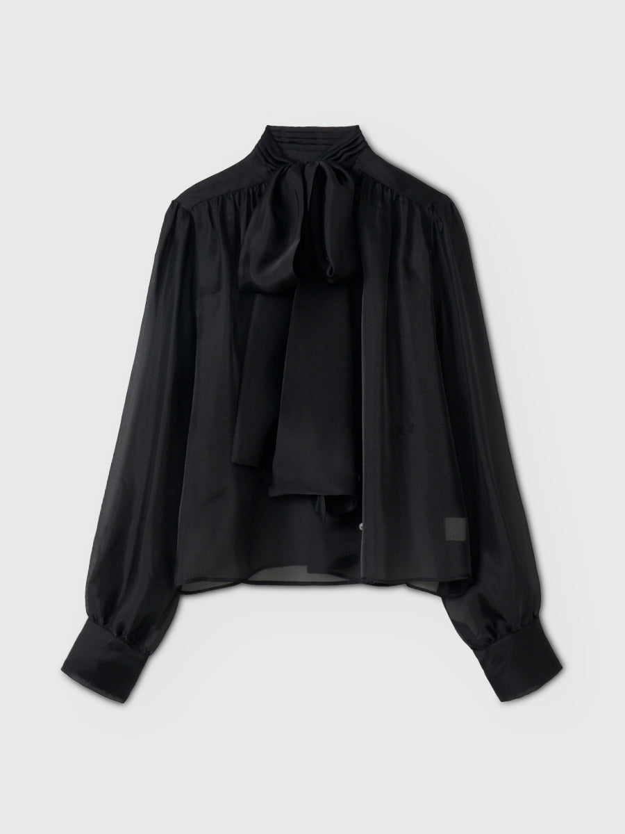 E.M TUCK AIRY TIE SHIRT
