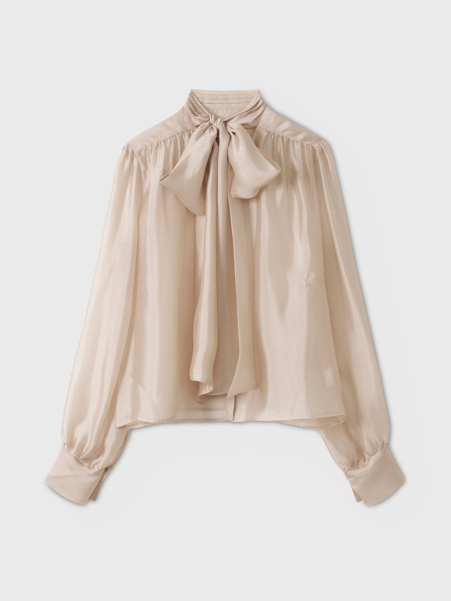 E.M TUCK AIRY TIE SHIRT
