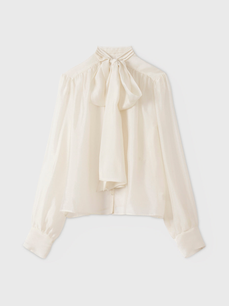 E.M TUCK AIRY TIE SHIRT