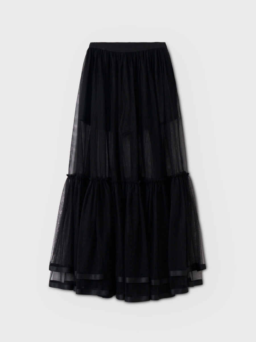 SHEER TULLE SKIRT