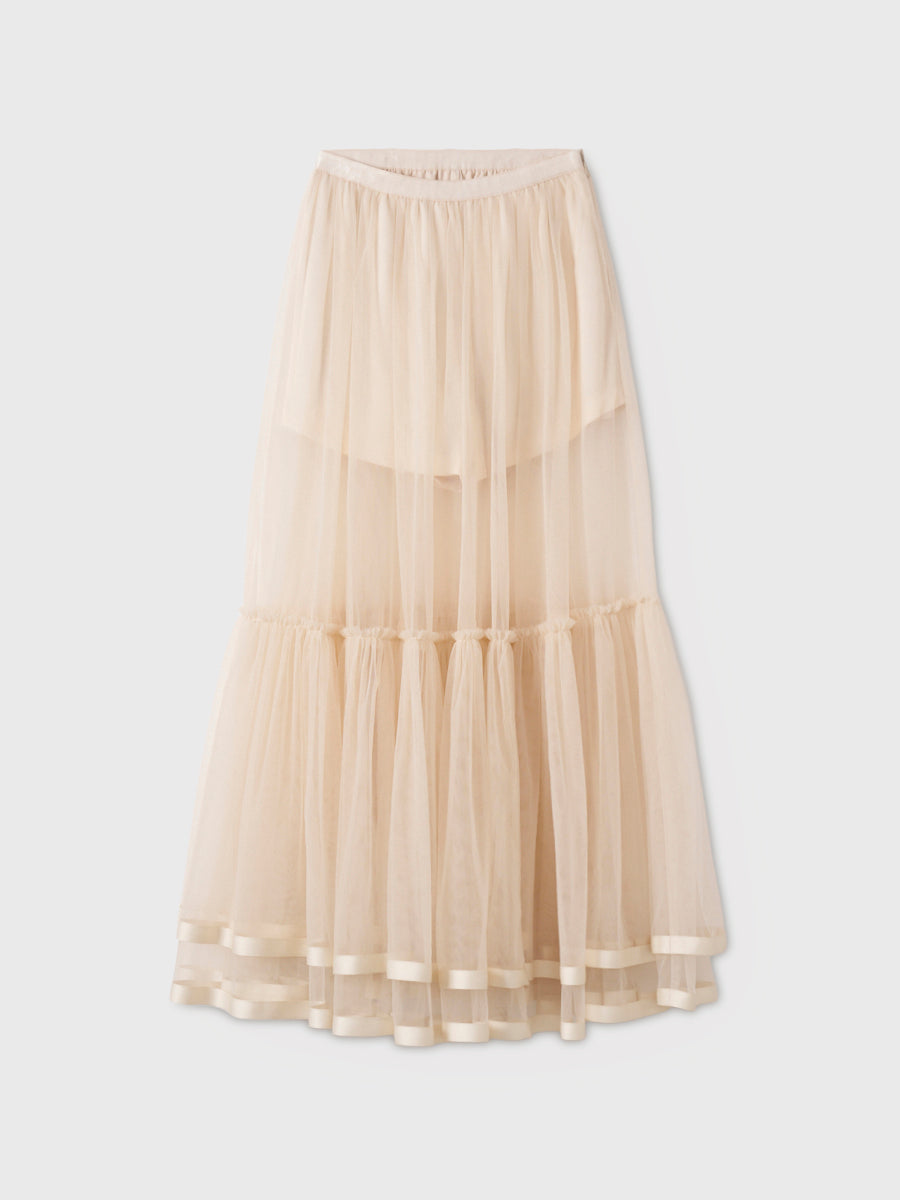 SHEER TULLE SKIRT