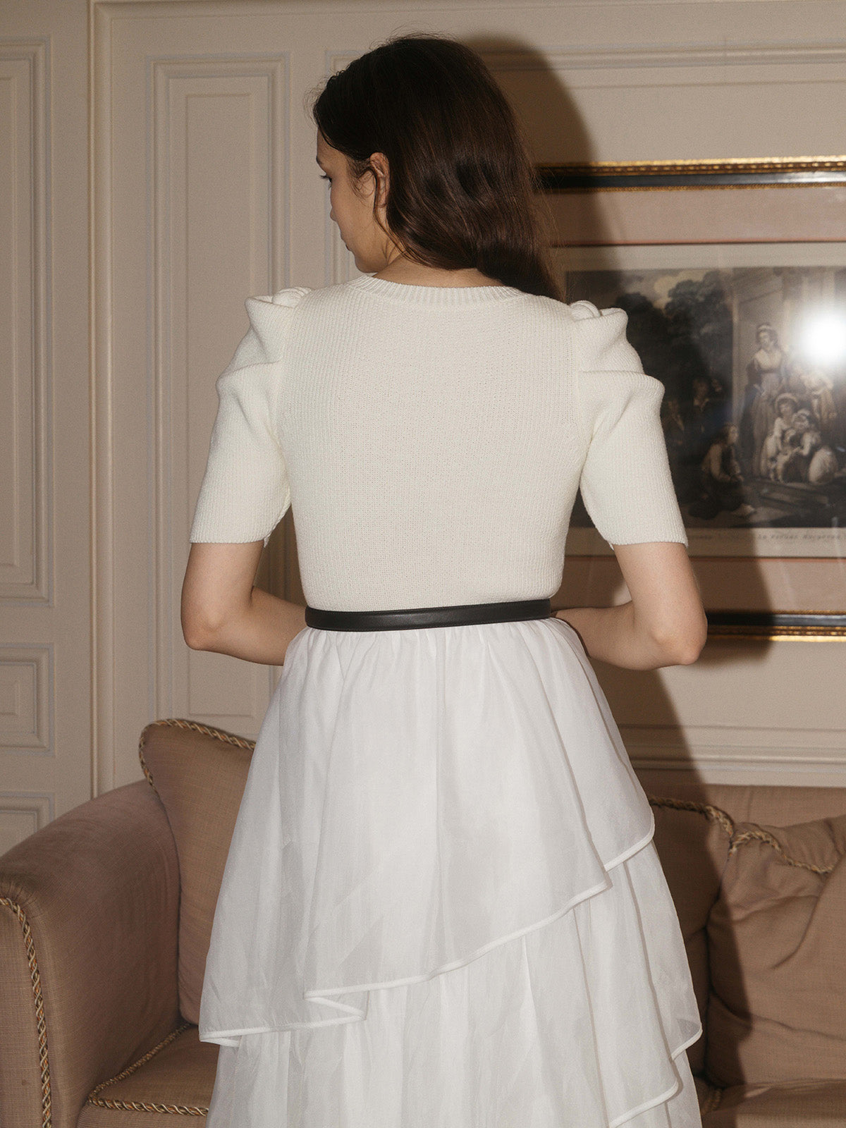 E.M ATELIER.KNIT COMBI DRESS