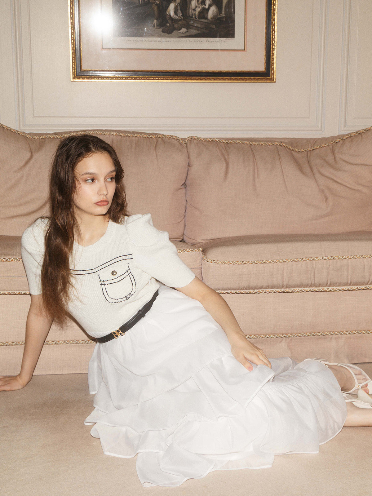 E.M ATELIER.KNIT COMBI DRESS