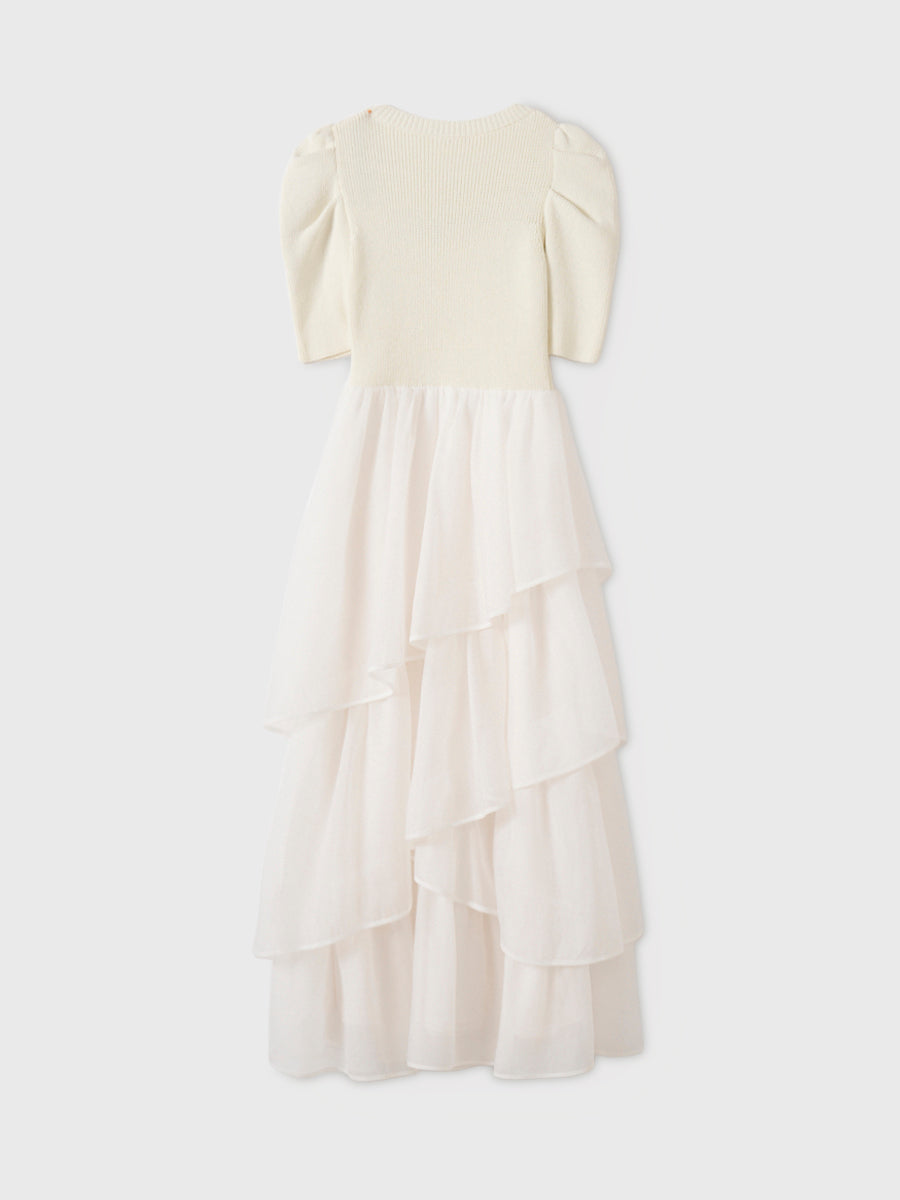 E.M ATELIER.KNIT COMBI DRESS