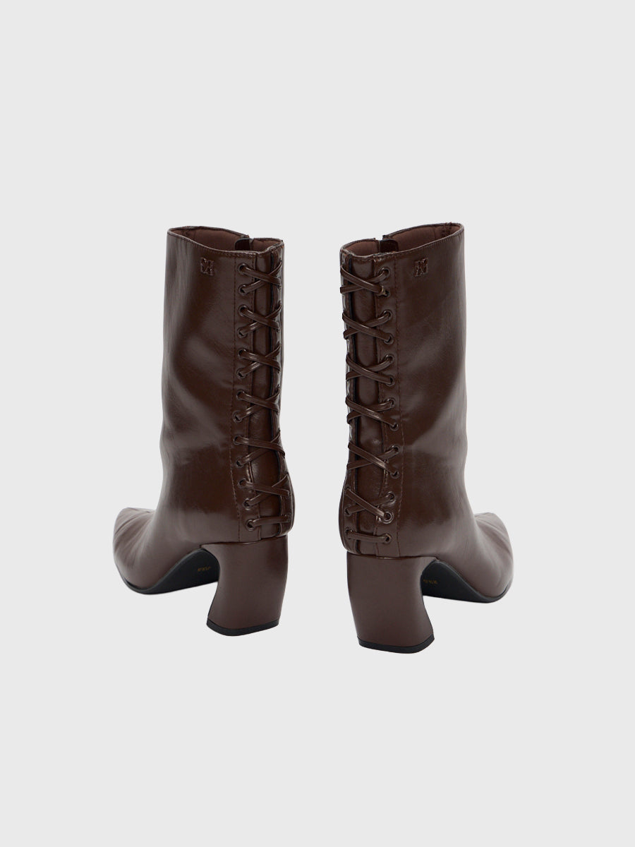 LACE UP SHORT BOOTS