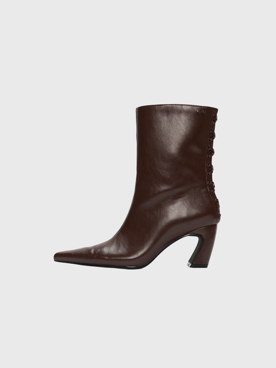 LACE UP SHORT BOOTS