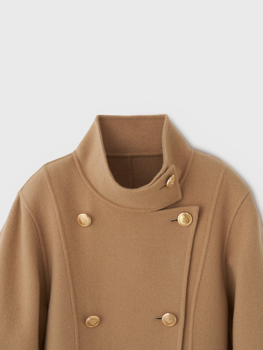 ROYAL BOW TIE WOOL COAT