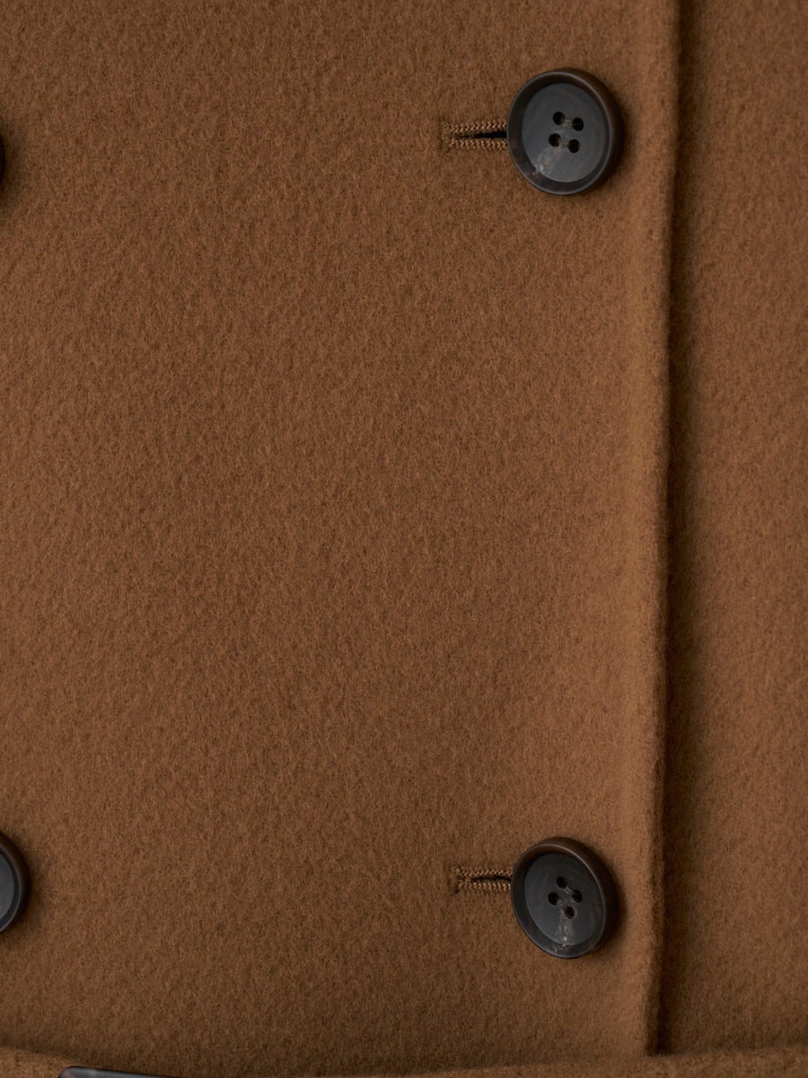 WOOL SHORT TRENCH COAT