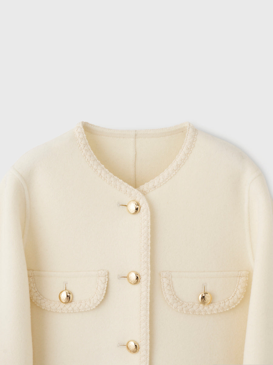 EM GOLD BUTTON WOOL COAT