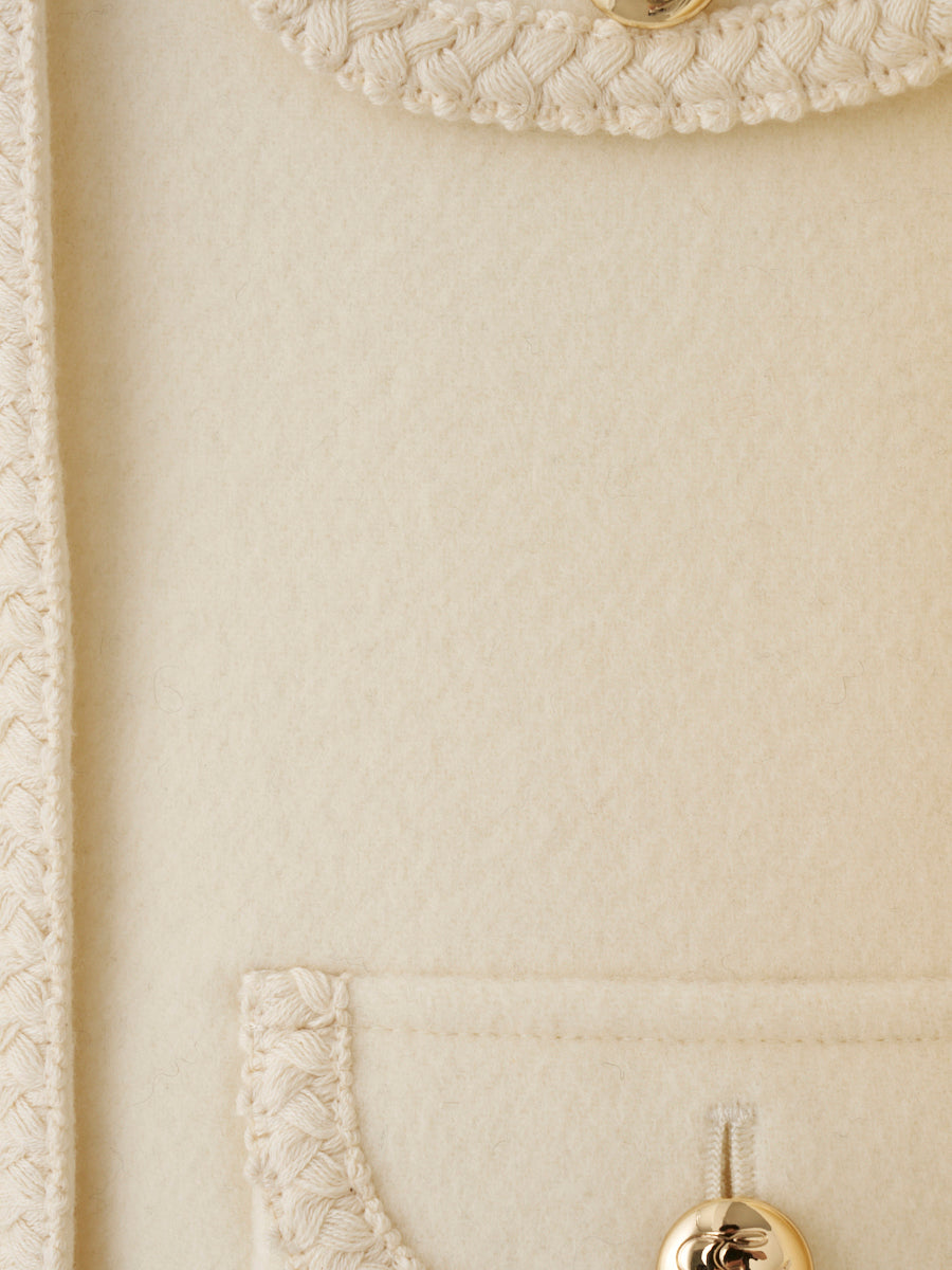 EM GOLD BUTTON WOOL COAT
