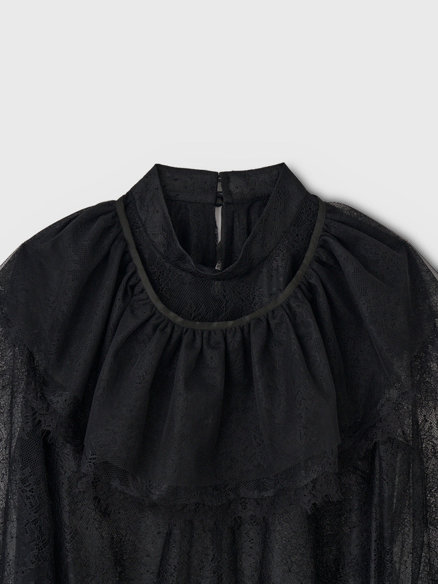 BELL SLEEVE LACE BLOUSE