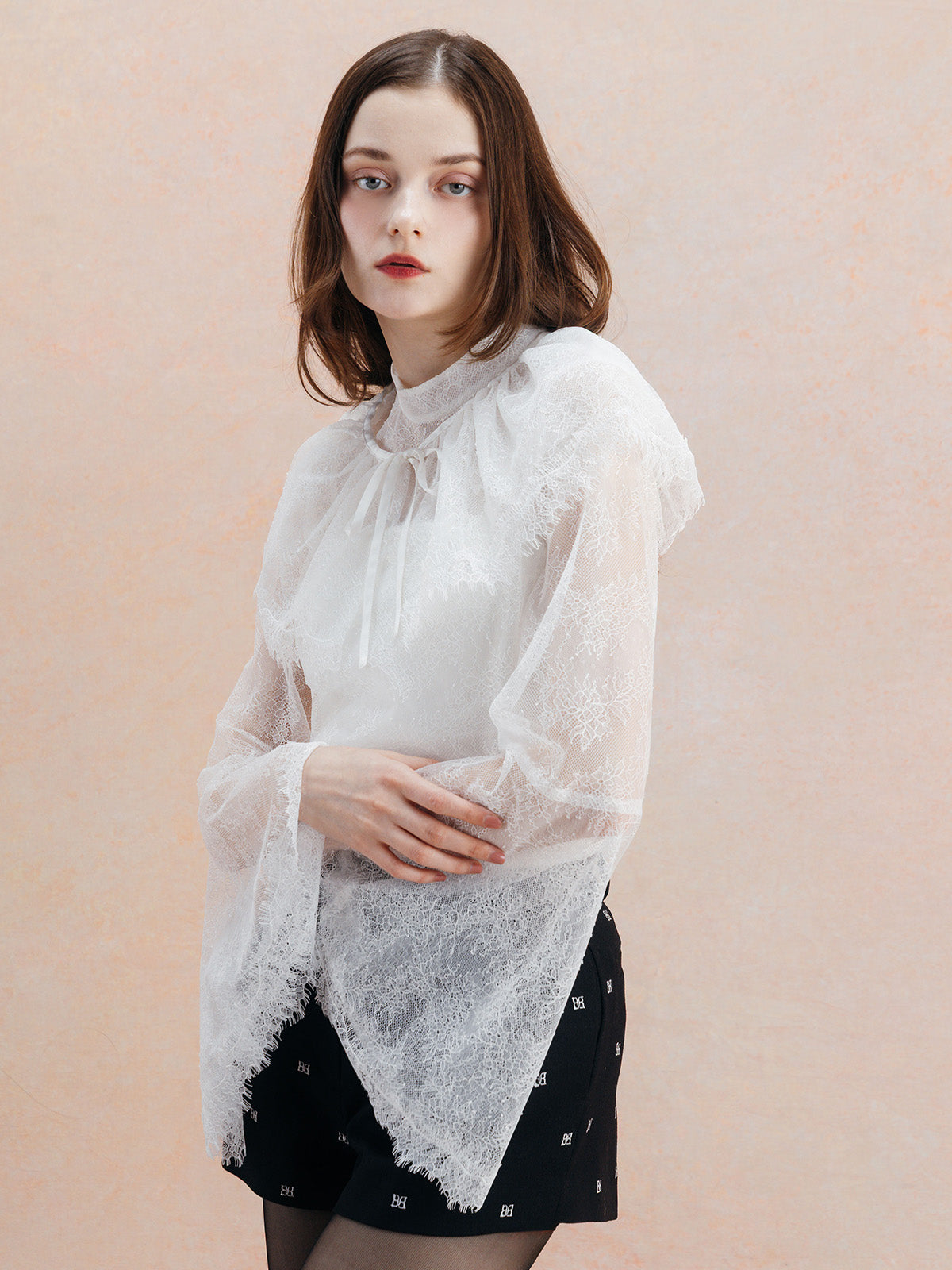 BELL SLEEVE LACE BLOUSE