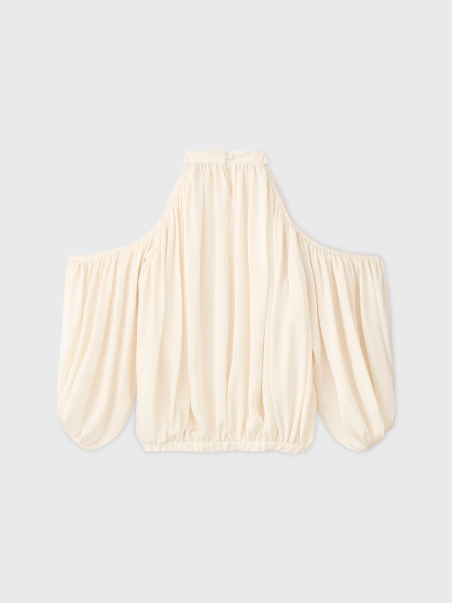 DRAPE SATIN BLOUSE