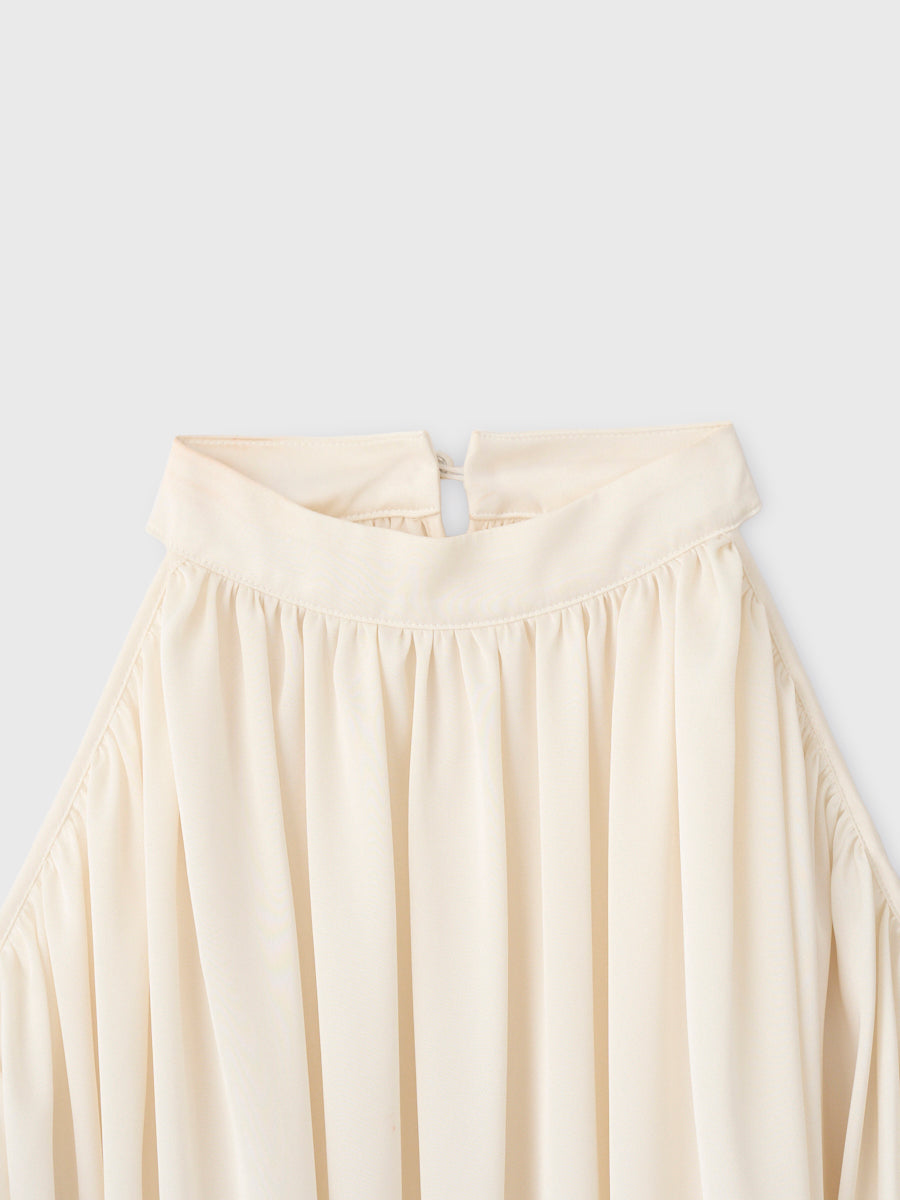 DRAPE SATIN BLOUSE