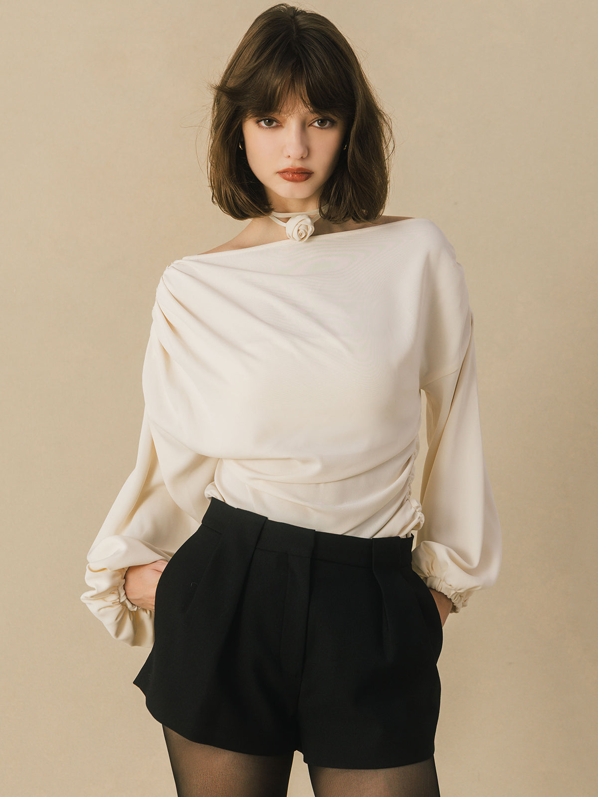 ROSE DRAPE TOPS