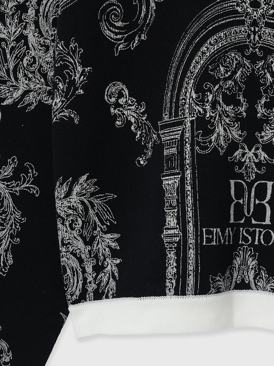 ATTACHED COLLAR JOUY CARDIGAN