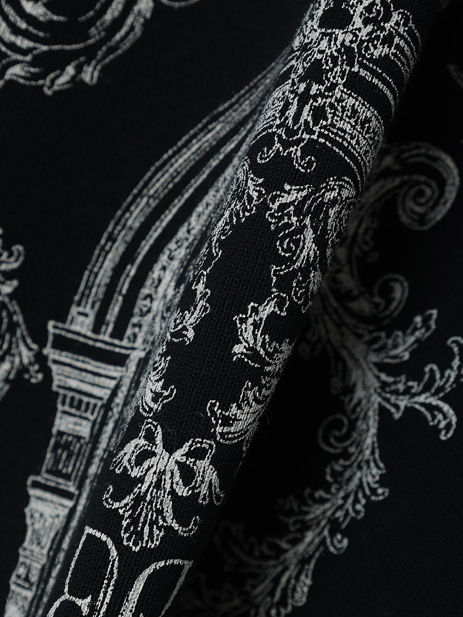 ATTACHED COLLAR JOUY CARDIGAN