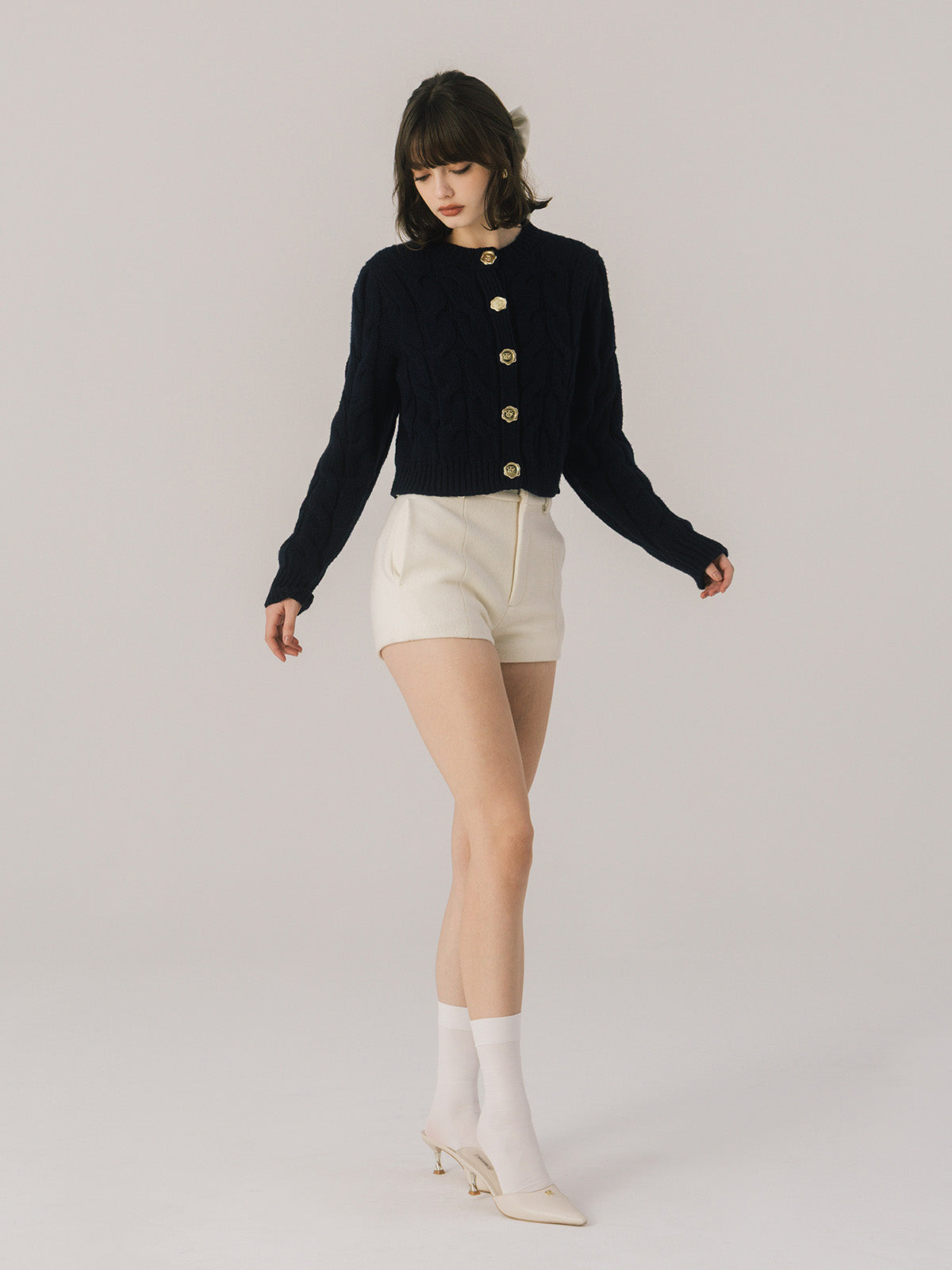 MODEL:174cm／COLOR:NAVY／SIZE:F