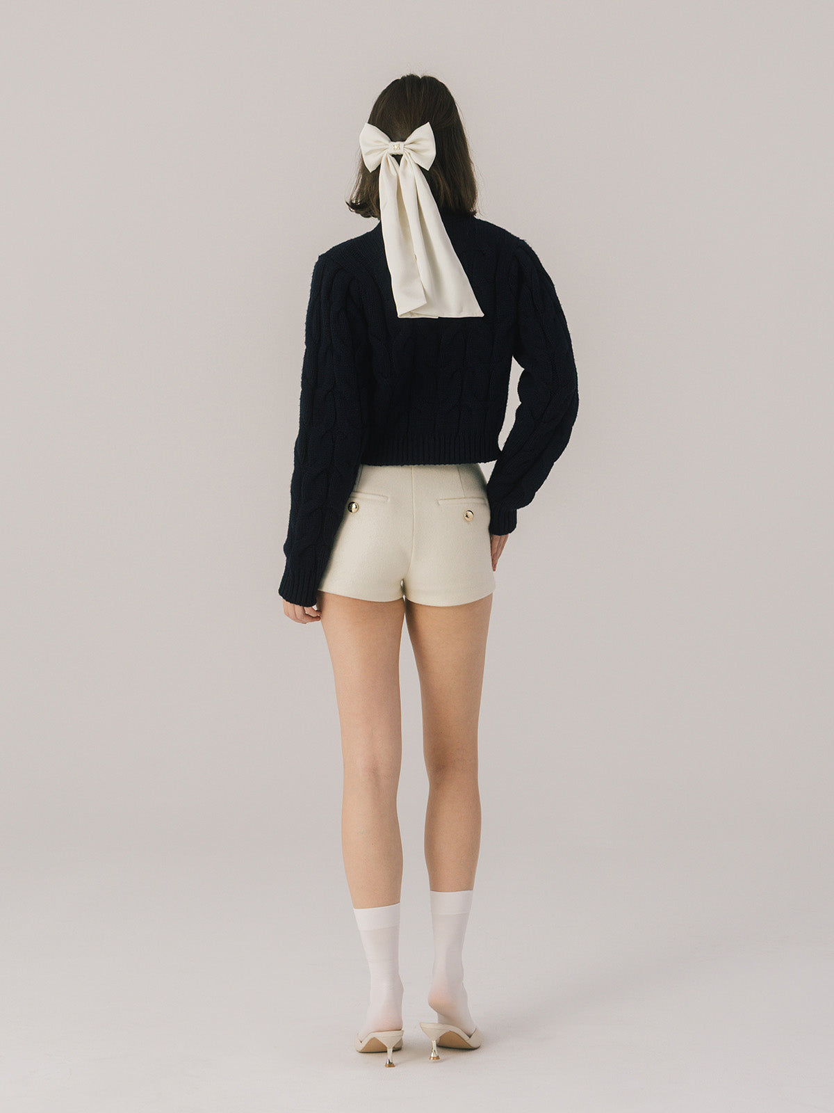 LETTER CABLE CARDIGAN