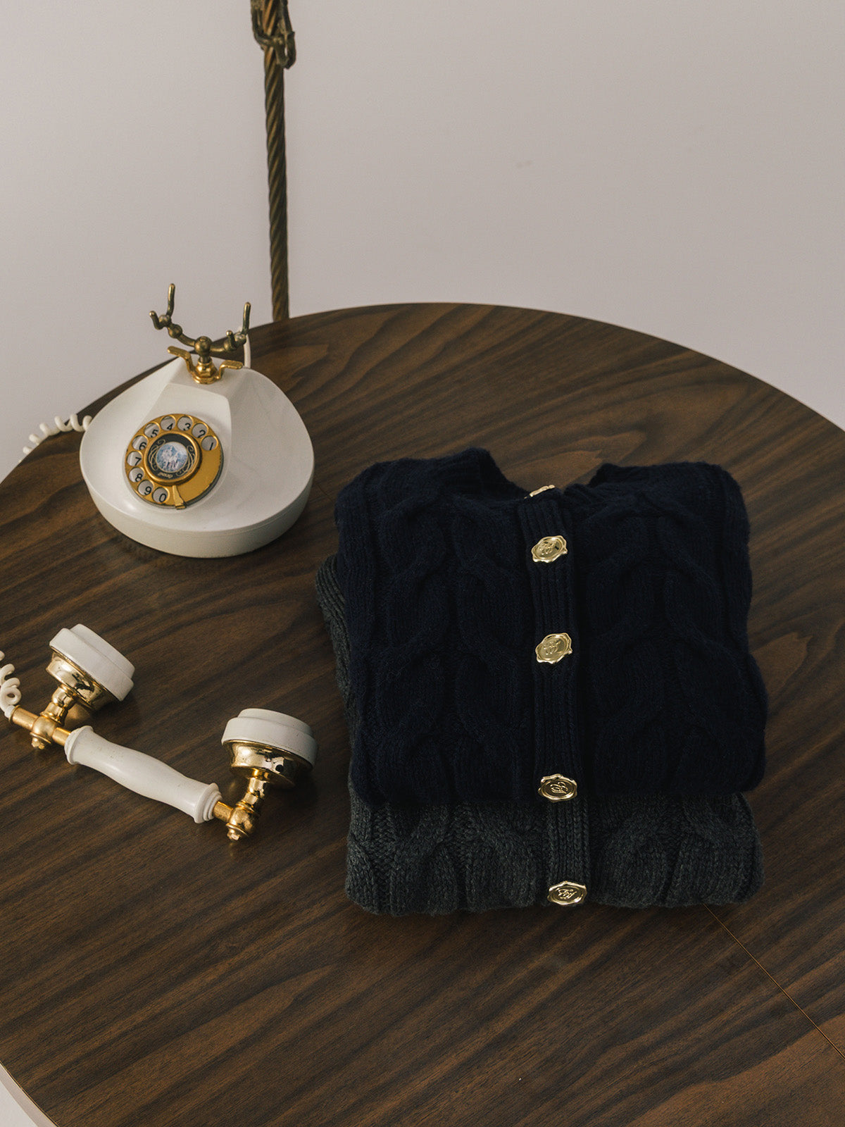 LETTER CABLE CARDIGAN