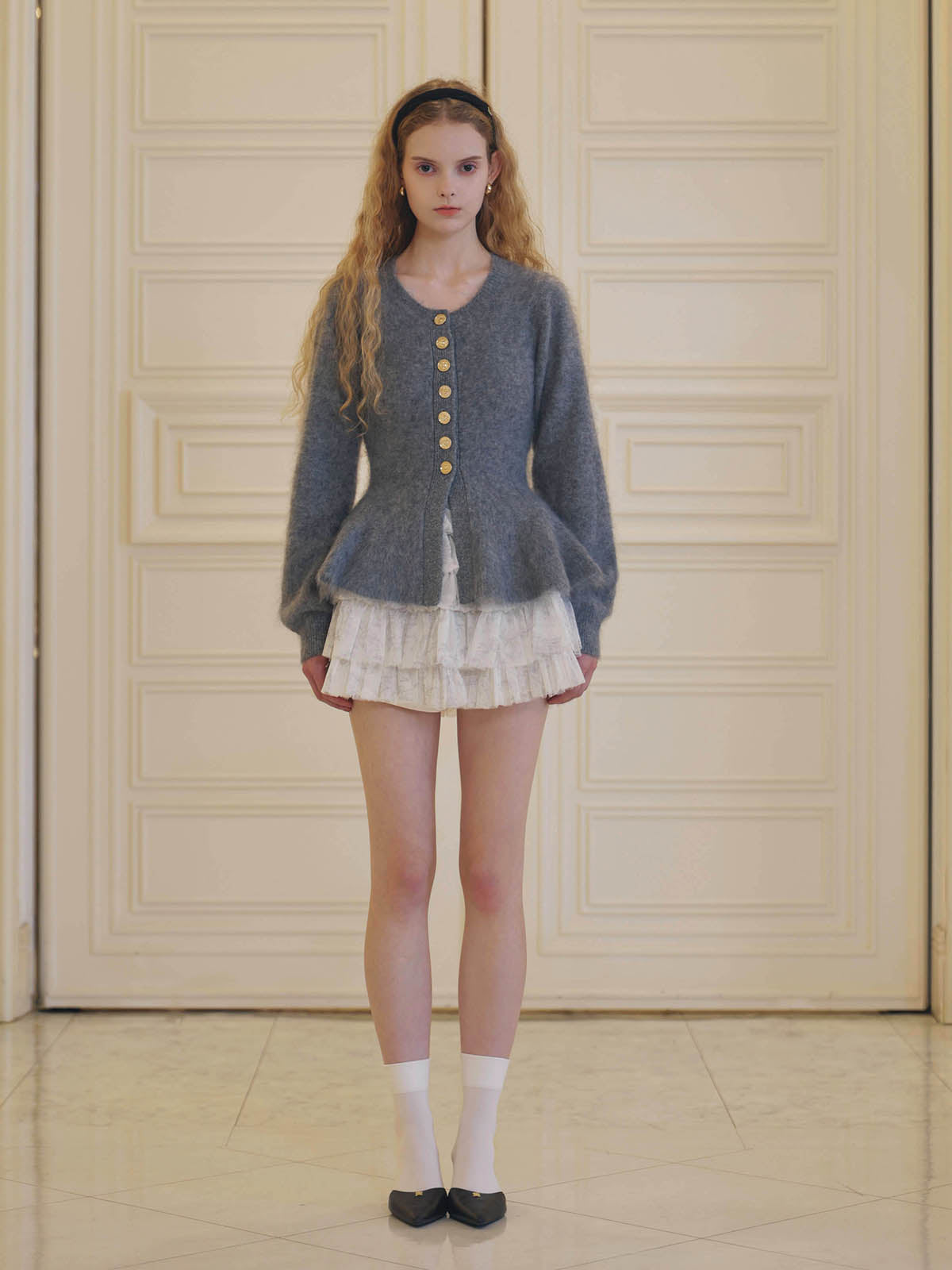 PEPLUM MINK CARDIGAN