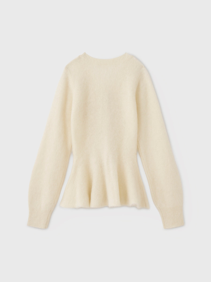 PEPLUM MINK CARDIGAN