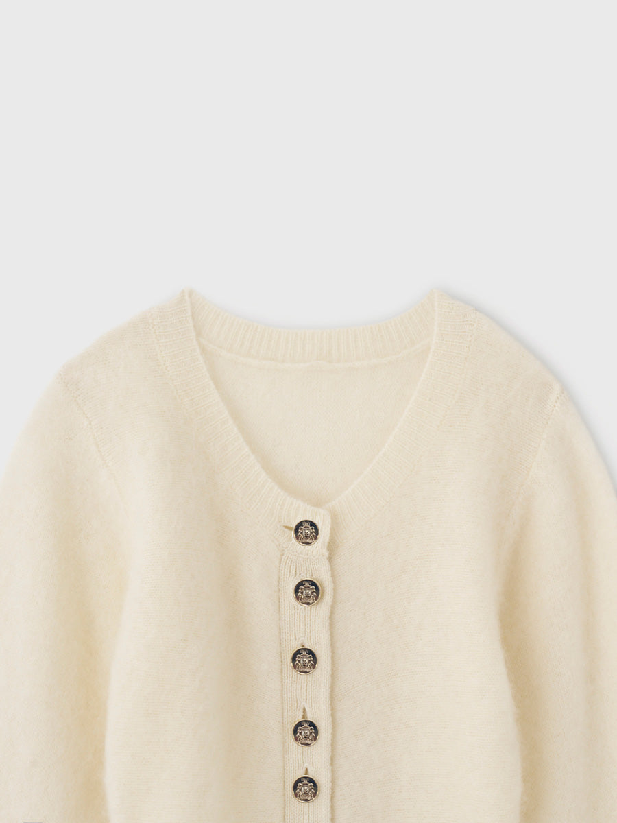 PEPLUM MINK CARDIGAN