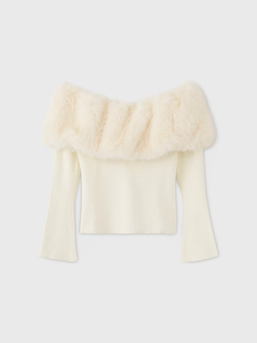 OFF SHOULDER FUR TOPS