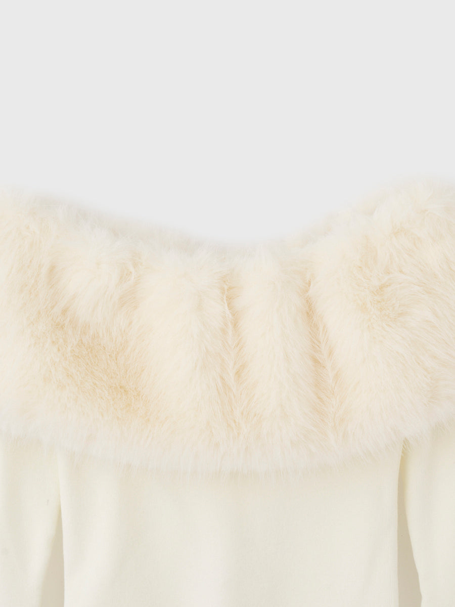 OFF SHOULDER FUR TOPS