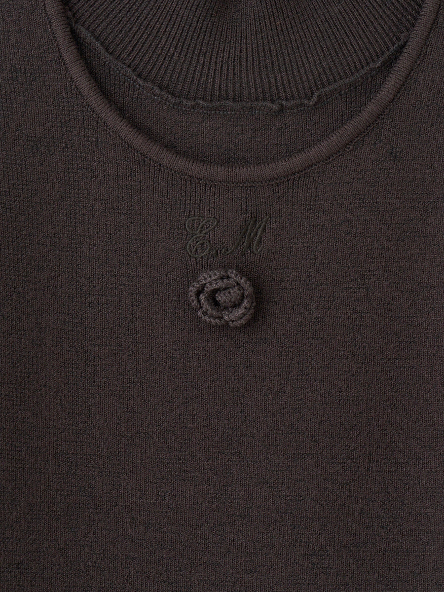 ROSE HIGH NECK KNIT TOPS