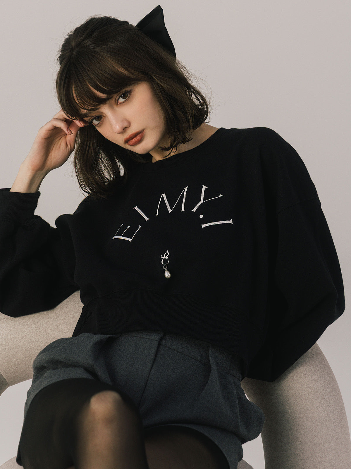MODEL:174cm／COLOR:BLACK／SIZE:F