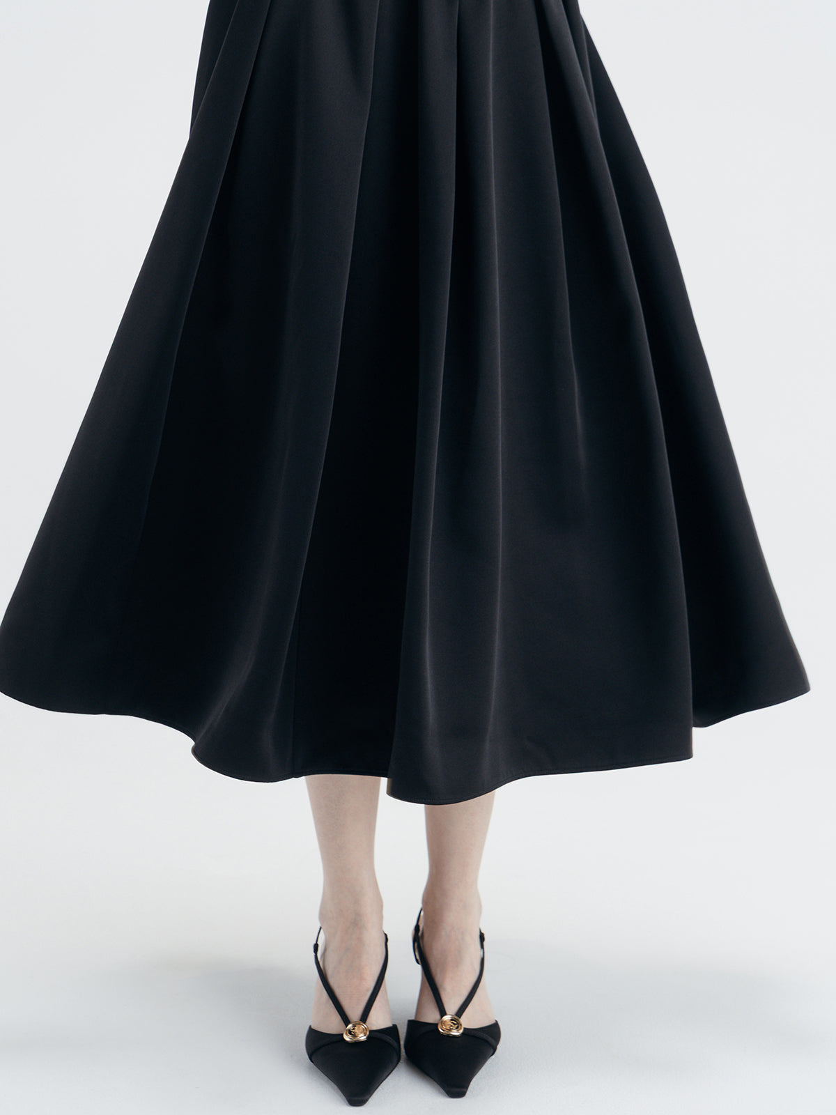 SATIN FLARE DRESS