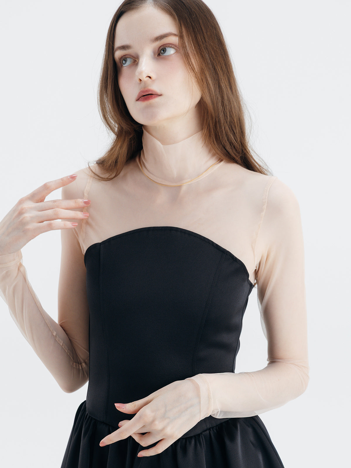 SATIN FLARE DRESS