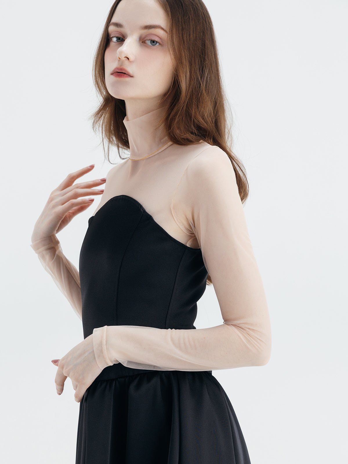 SATIN FLARE DRESS
