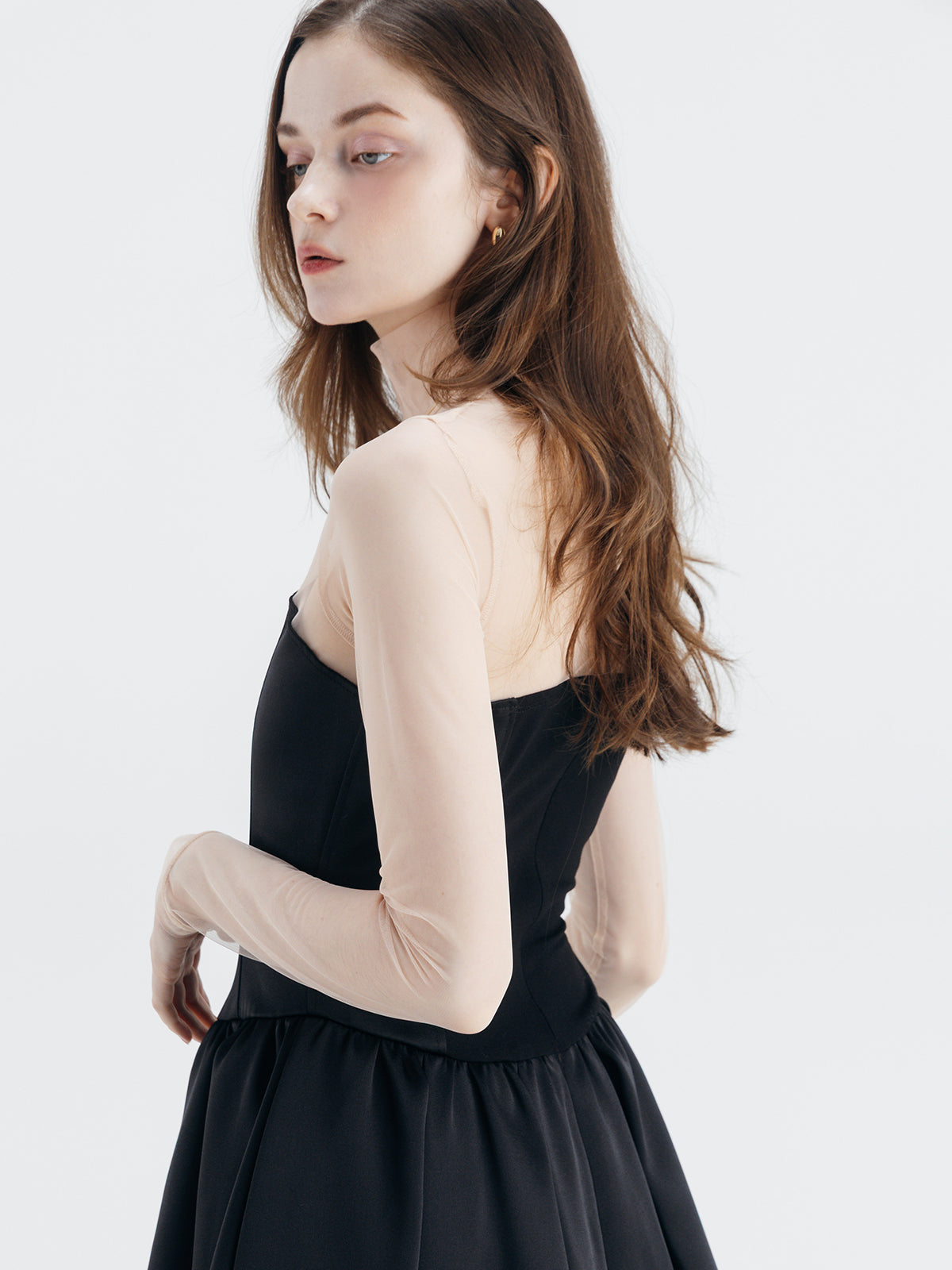 SATIN FLARE DRESS