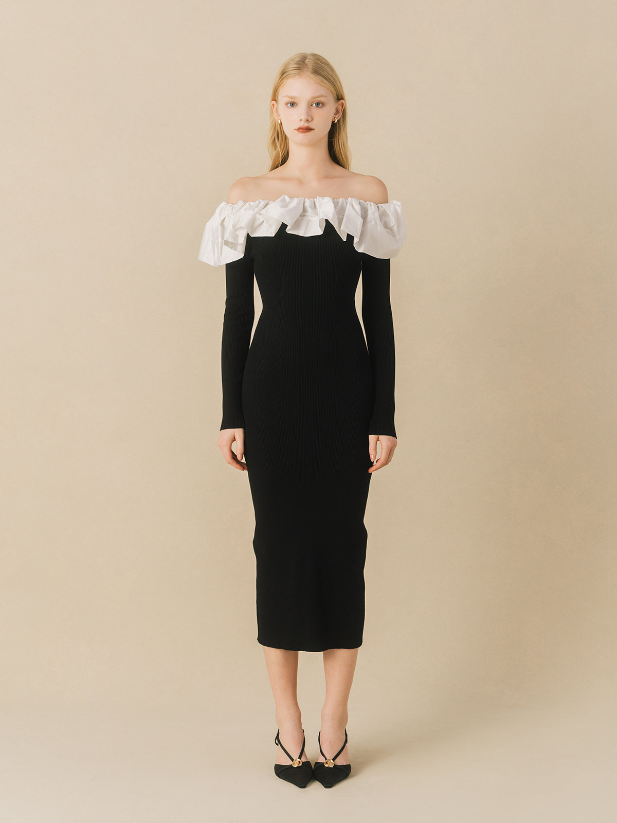 FRILL KNIT DRESS