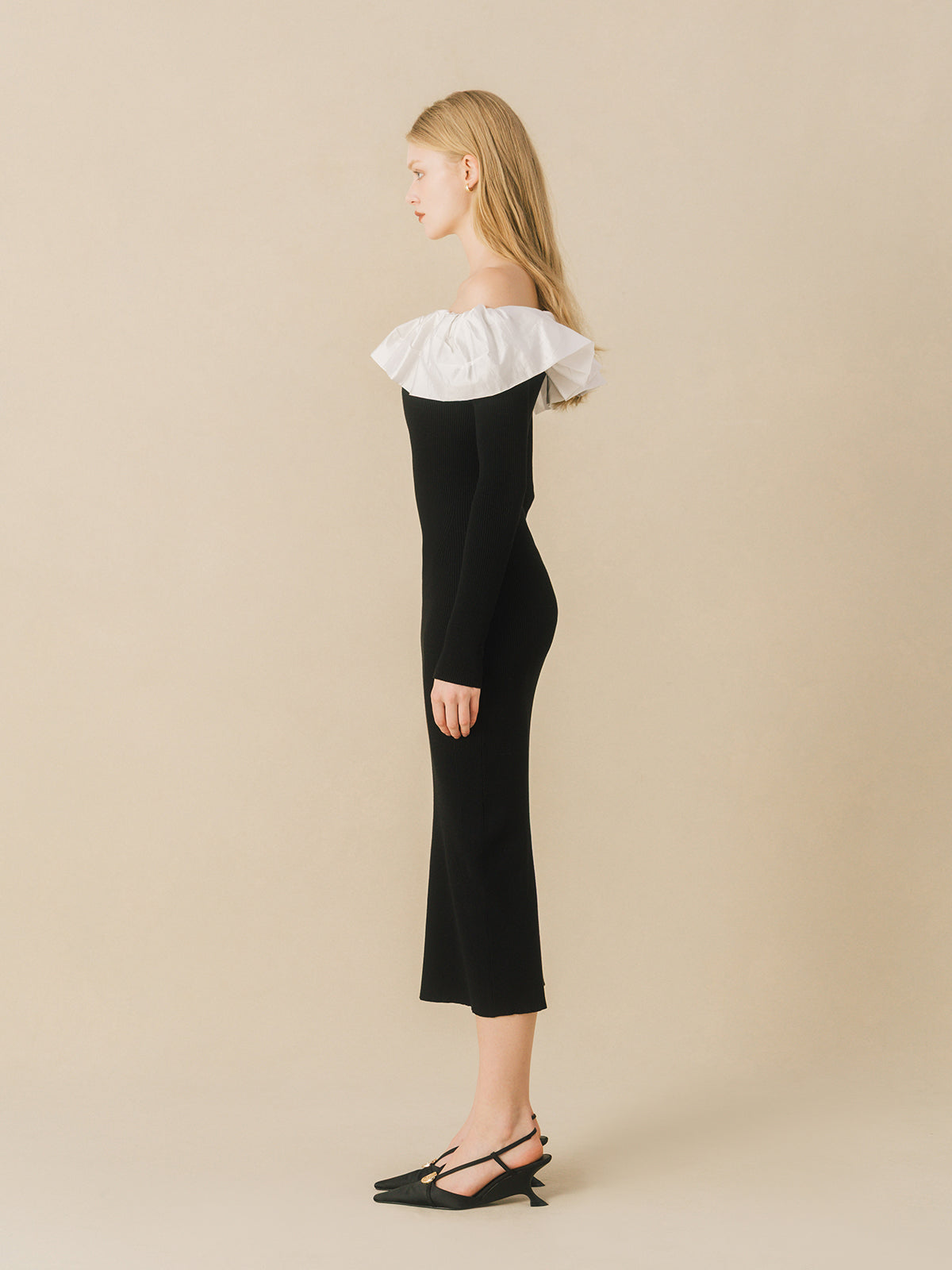 FRILL KNIT DRESS