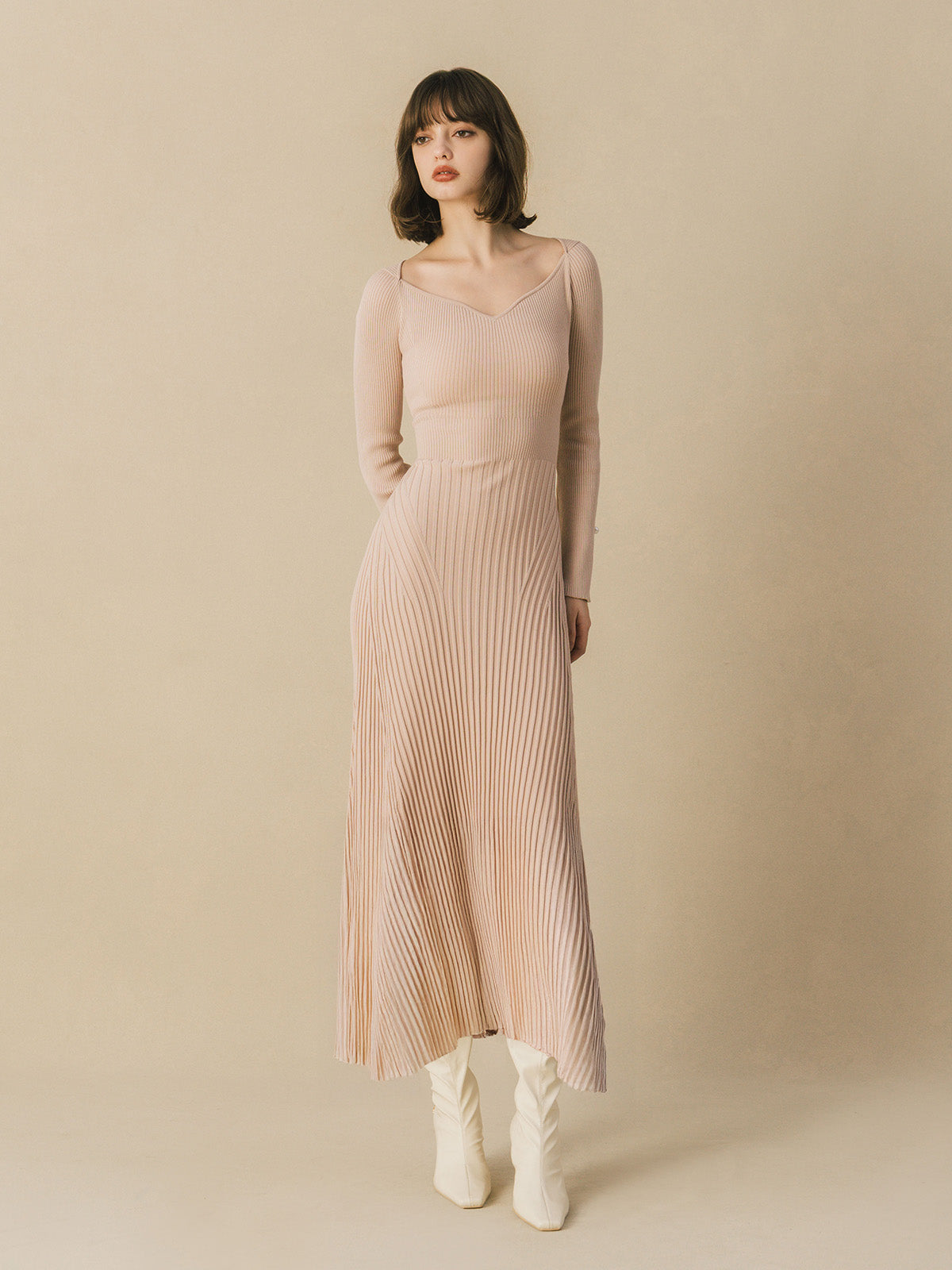 FLARE KNIT DRESS