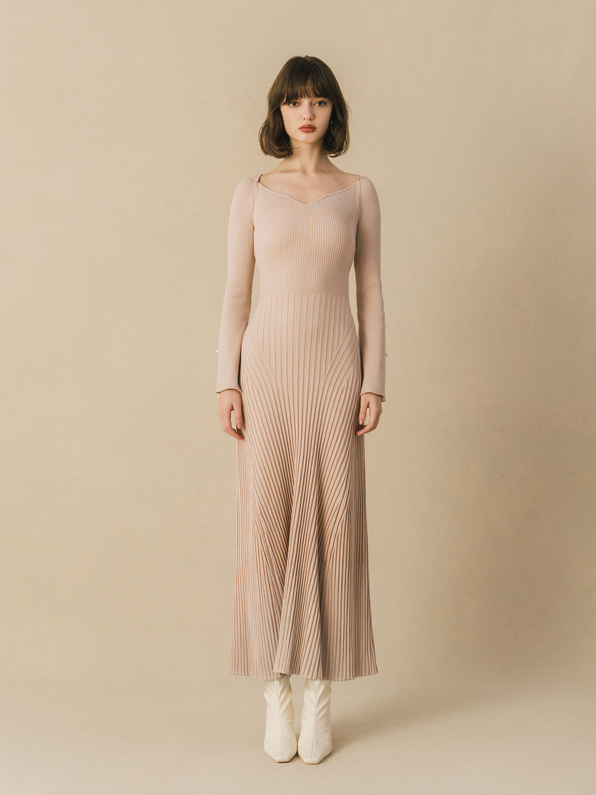 FLARE KNIT DRESS