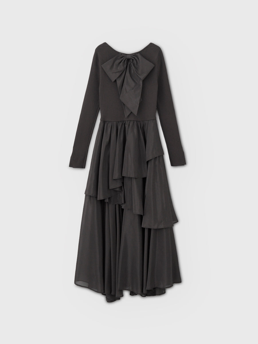 RUFFLE COMBINATION DRESS