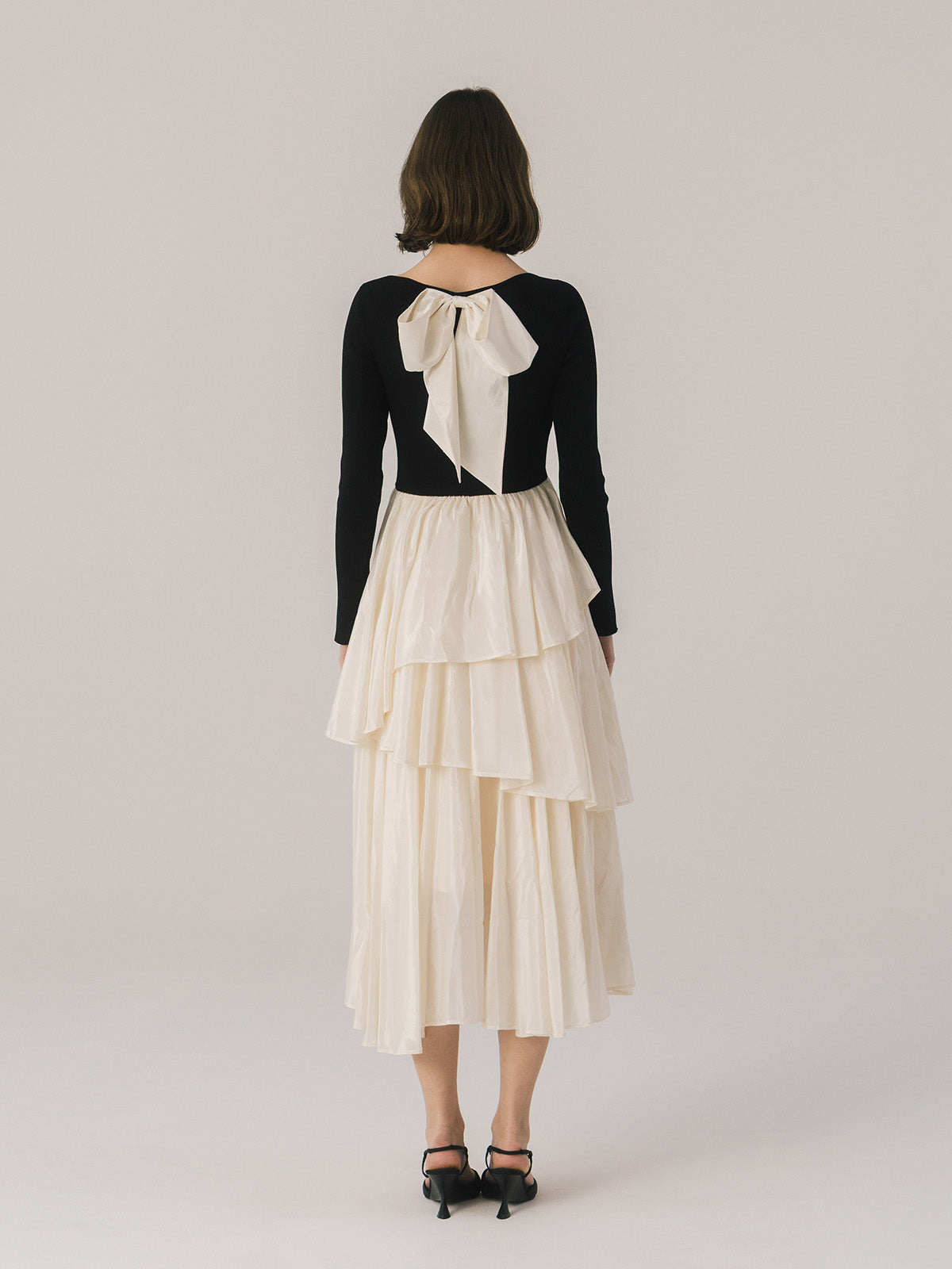 RUFFLE COMBINATION DRESS