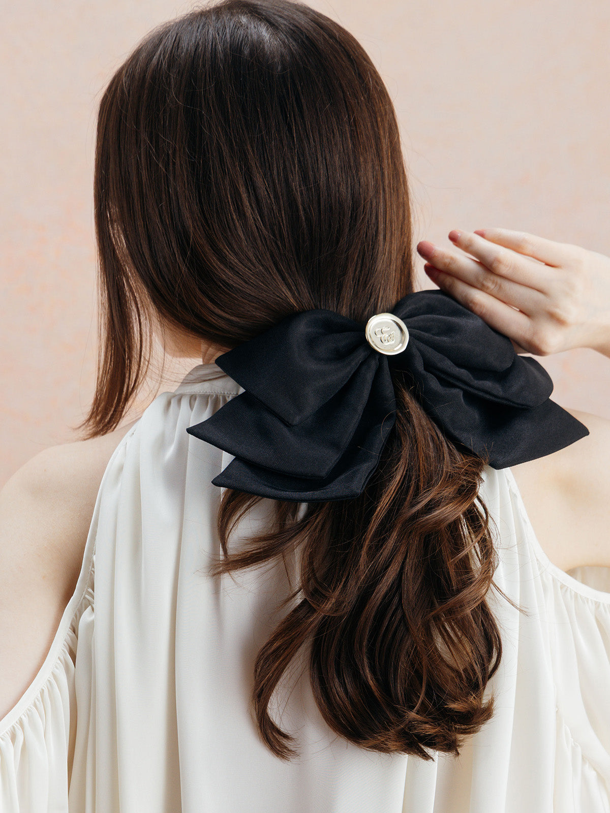 LETTER RIBBON BARRETTE