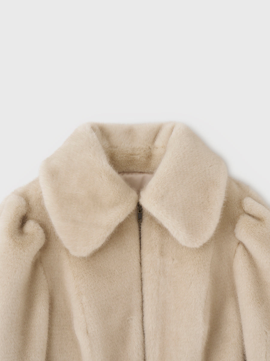 FAUX FUR BALCOLLAR JACKET