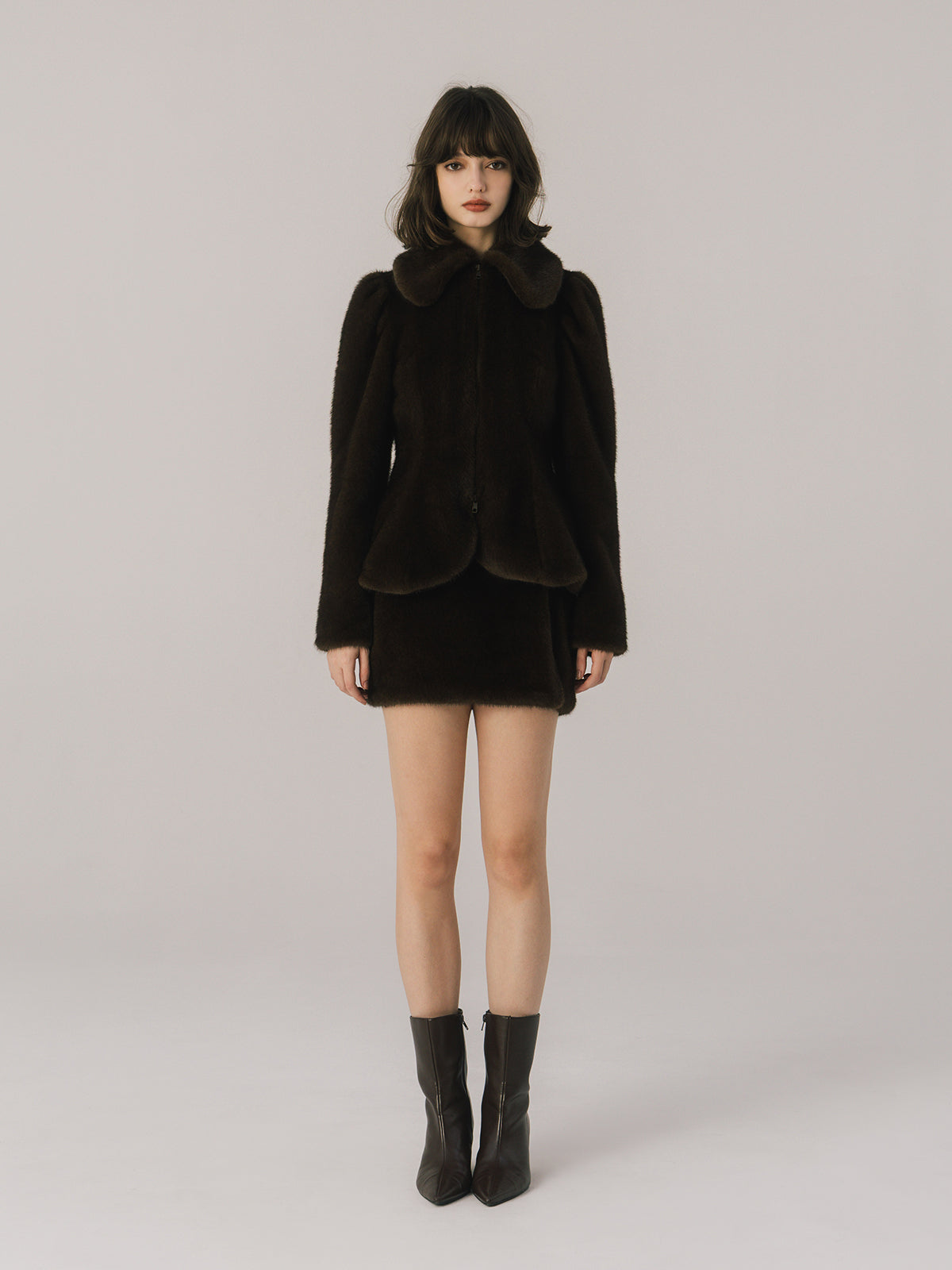FAUX FUR BALCOLLAR JACKET