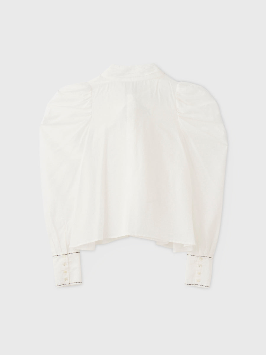 STITCH BOW TIE BLOUSE